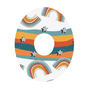 Dexcom Orange Rainbow Design Patches