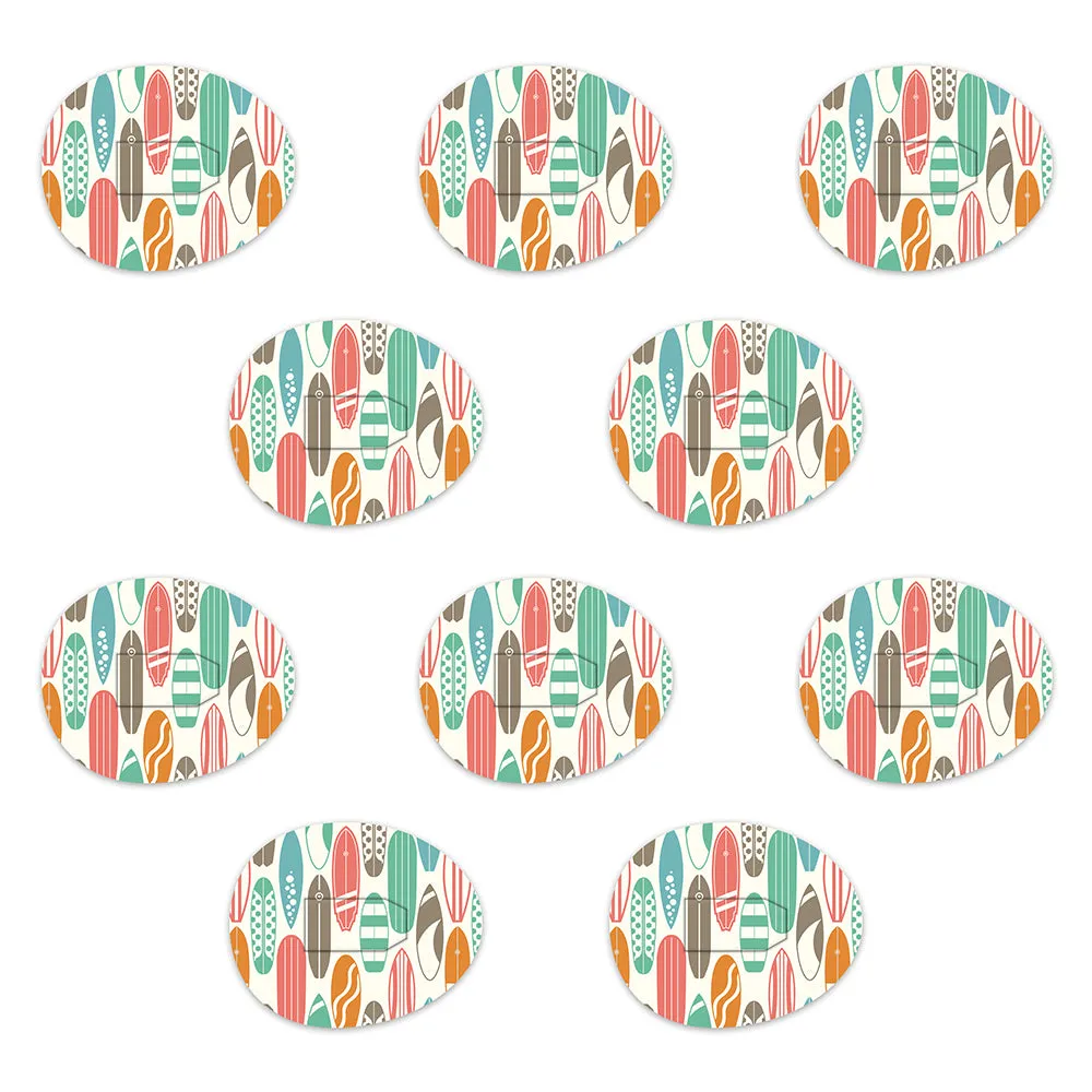 Dexcom Surfboard Retro Design Patches