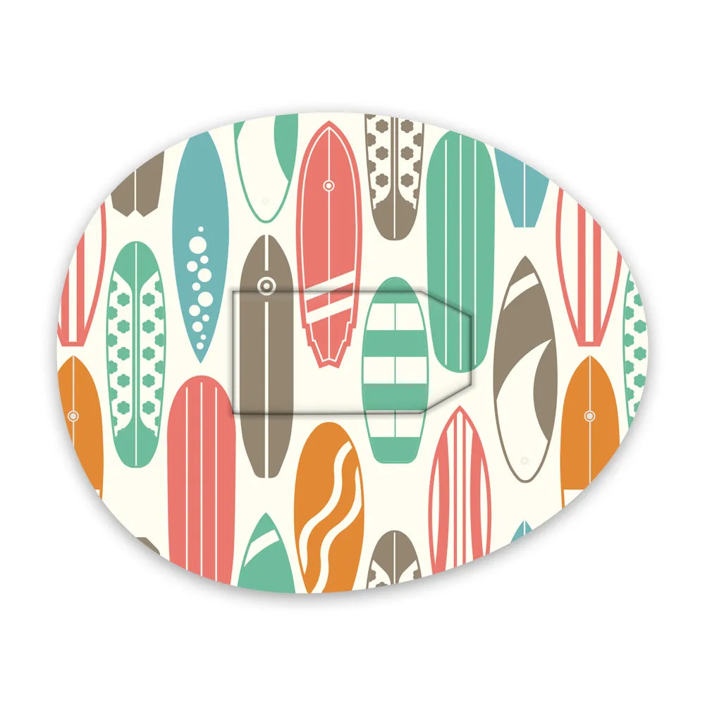 Dexcom Surfboard Retro Design Patches