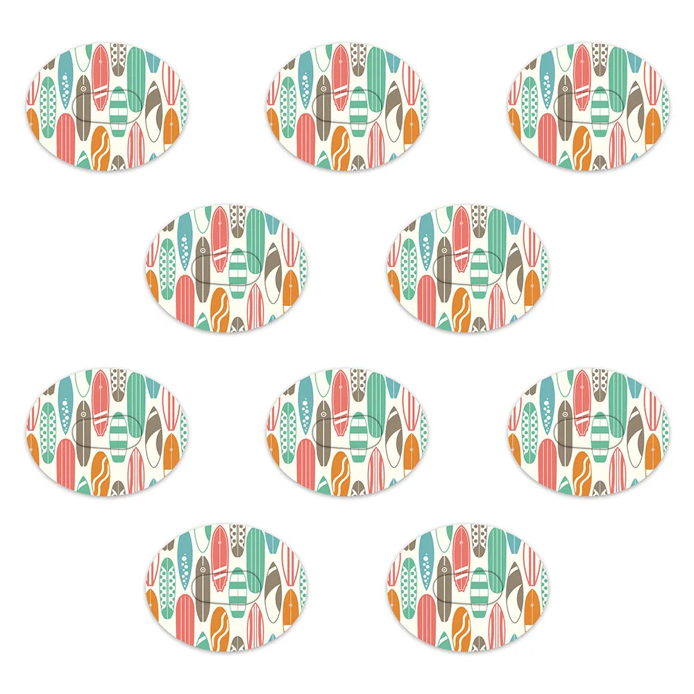 Dexcom Surfboard Retro Design Patches