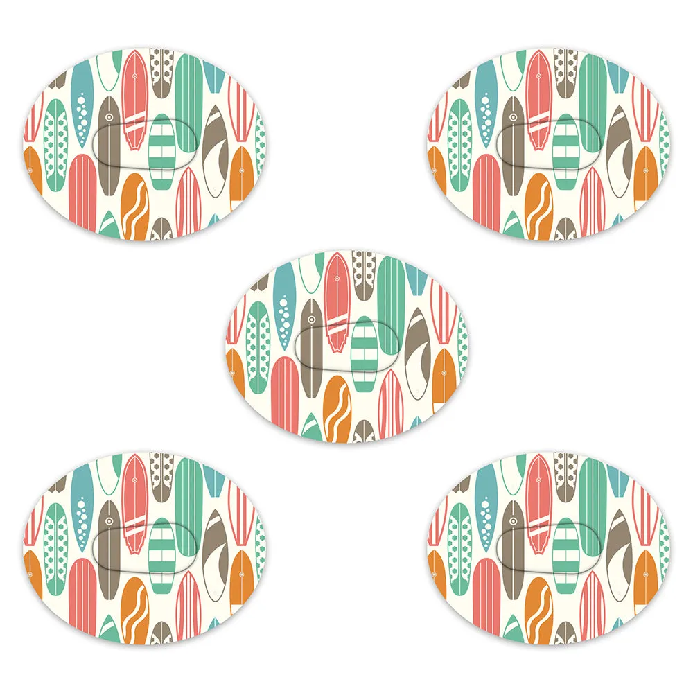 Dexcom Surfboard Retro Design Patches