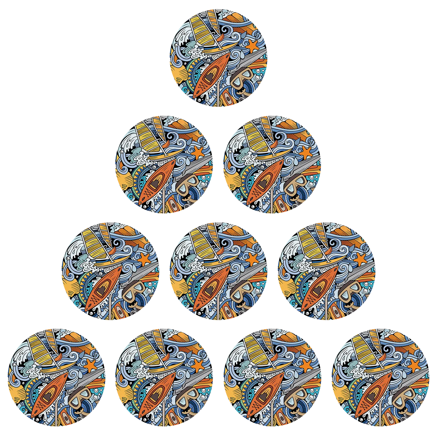 Dexcom Watersport Doodles Design Patches