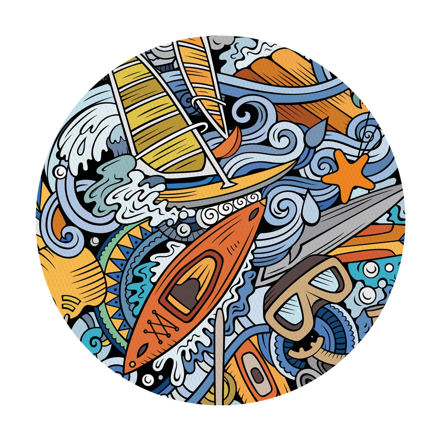 Dexcom Watersport Doodles Design Patches
