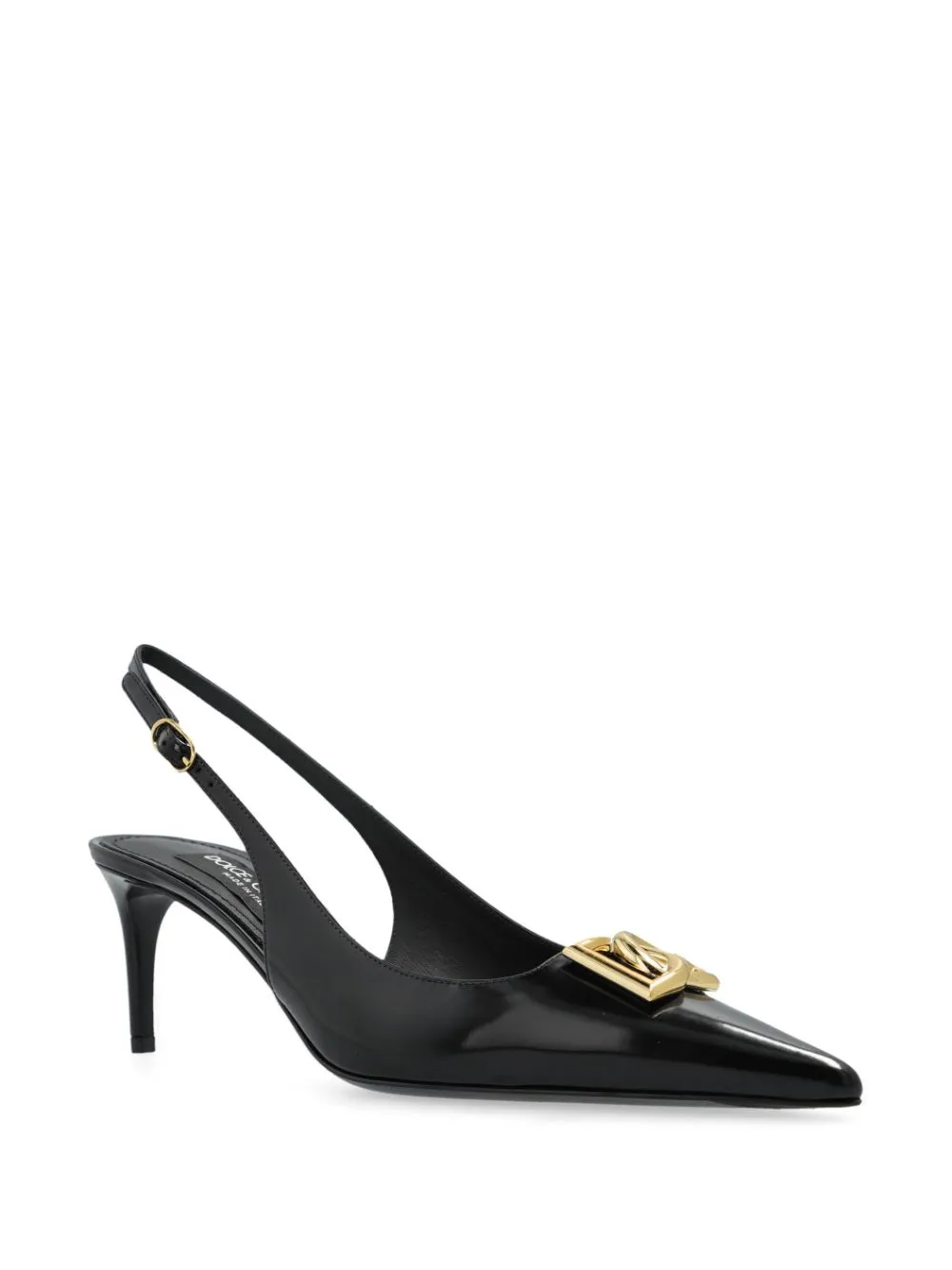 Dg logo leather pumps