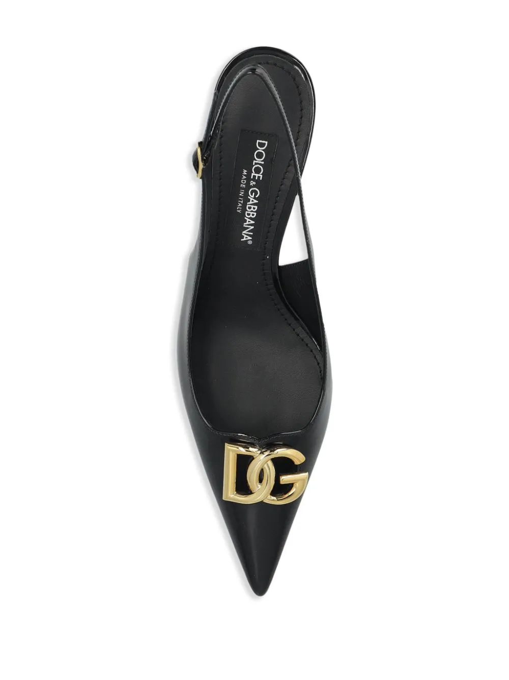Dg logo leather pumps