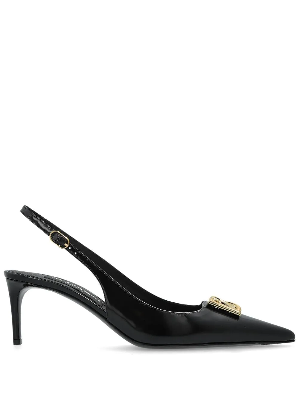 Dg logo leather pumps