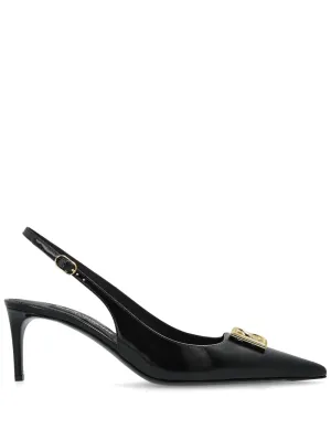 Dg logo leather pumps