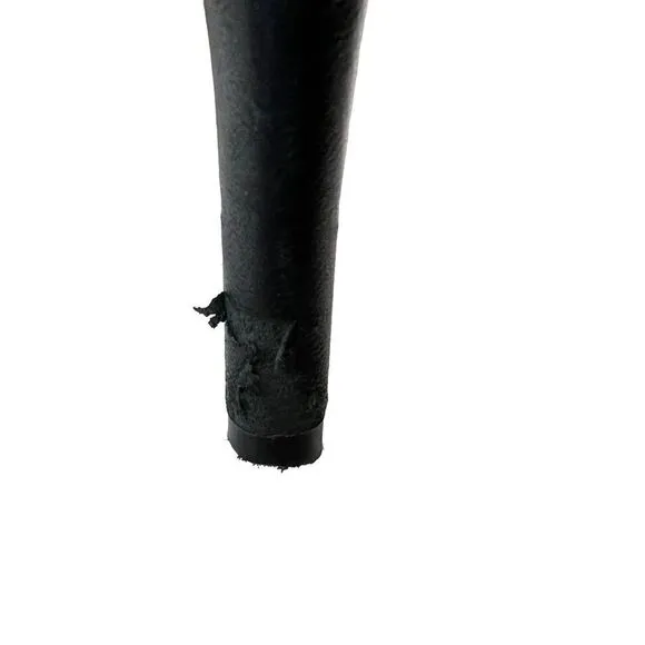 DIANE VON FURSTENBURG Olee Black Leather Pumps in Black Size 9.5
