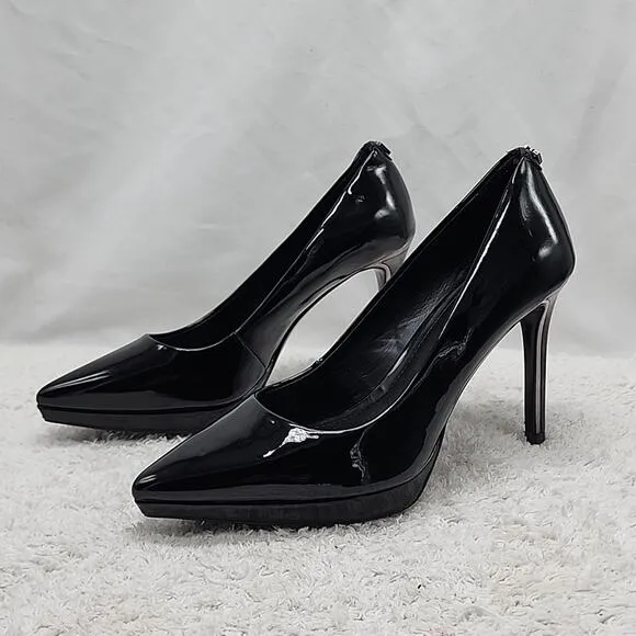 DKNY■STYLE LEXIE■POINTED TOE CLASSIC PUMP■BLACK PATEN-LEATHER■LADIES SIZE 6■GUC