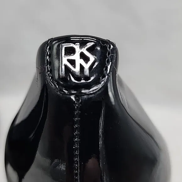 DKNY■STYLE LEXIE■POINTED TOE CLASSIC PUMP■BLACK PATEN-LEATHER■LADIES SIZE 6■GUC