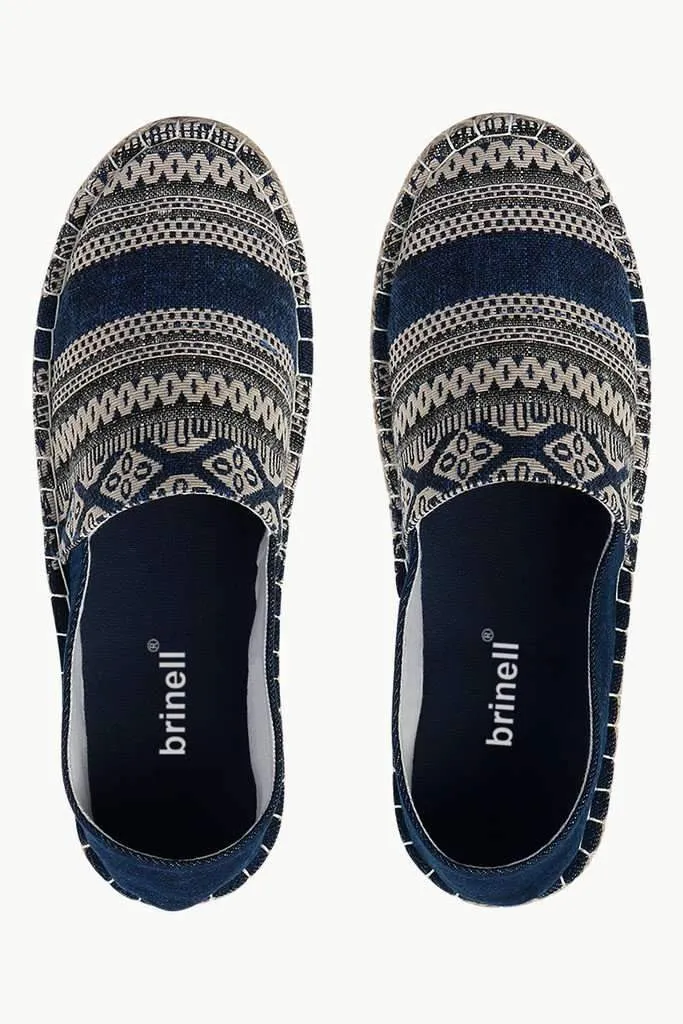 Dobby Navy Detail Ikat Espadrilles