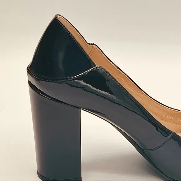 EU 36 US6 GEOX Respira Black Classic Patent Leather Pumps 3” Comfortable Heel
