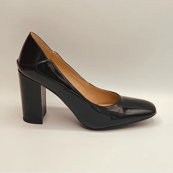 EU 36 US6 GEOX Respira Black Classic Patent Leather Pumps 3” Comfortable Heel