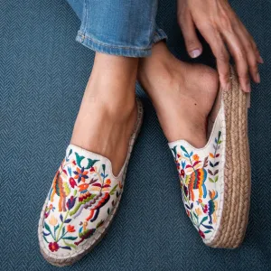 Exciting Diego Off-white Haut Platform Espadrilles