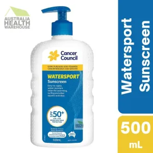 [Expiry: 07/2026] Cancer Council Watersport Pump Sunscreen SPF 50  500mL