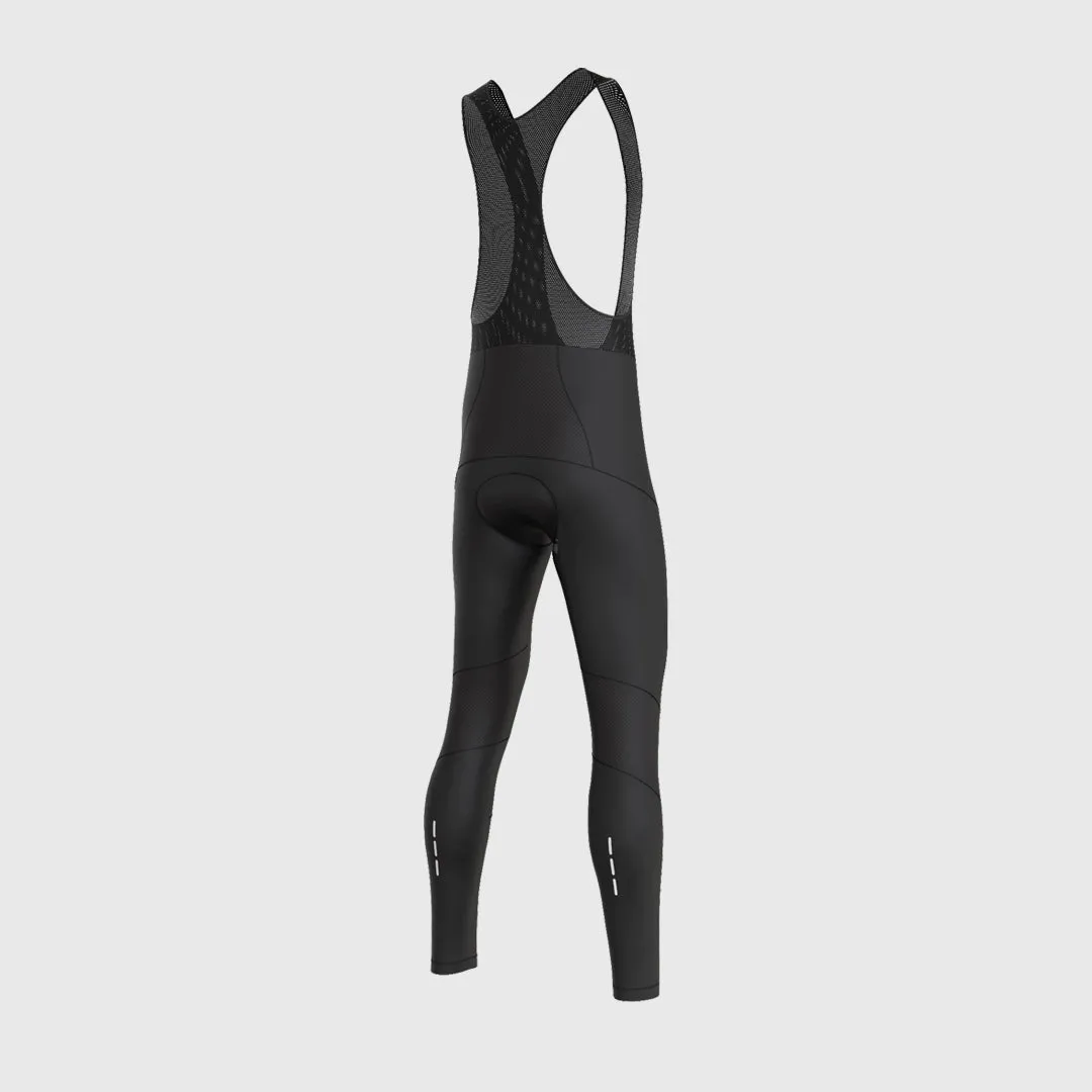 Fdx Men's & Boy's Set Duo Thermal Roubaix Long Sleeve Cycling Jersey & Bib Tights - Blue / Navy Blue