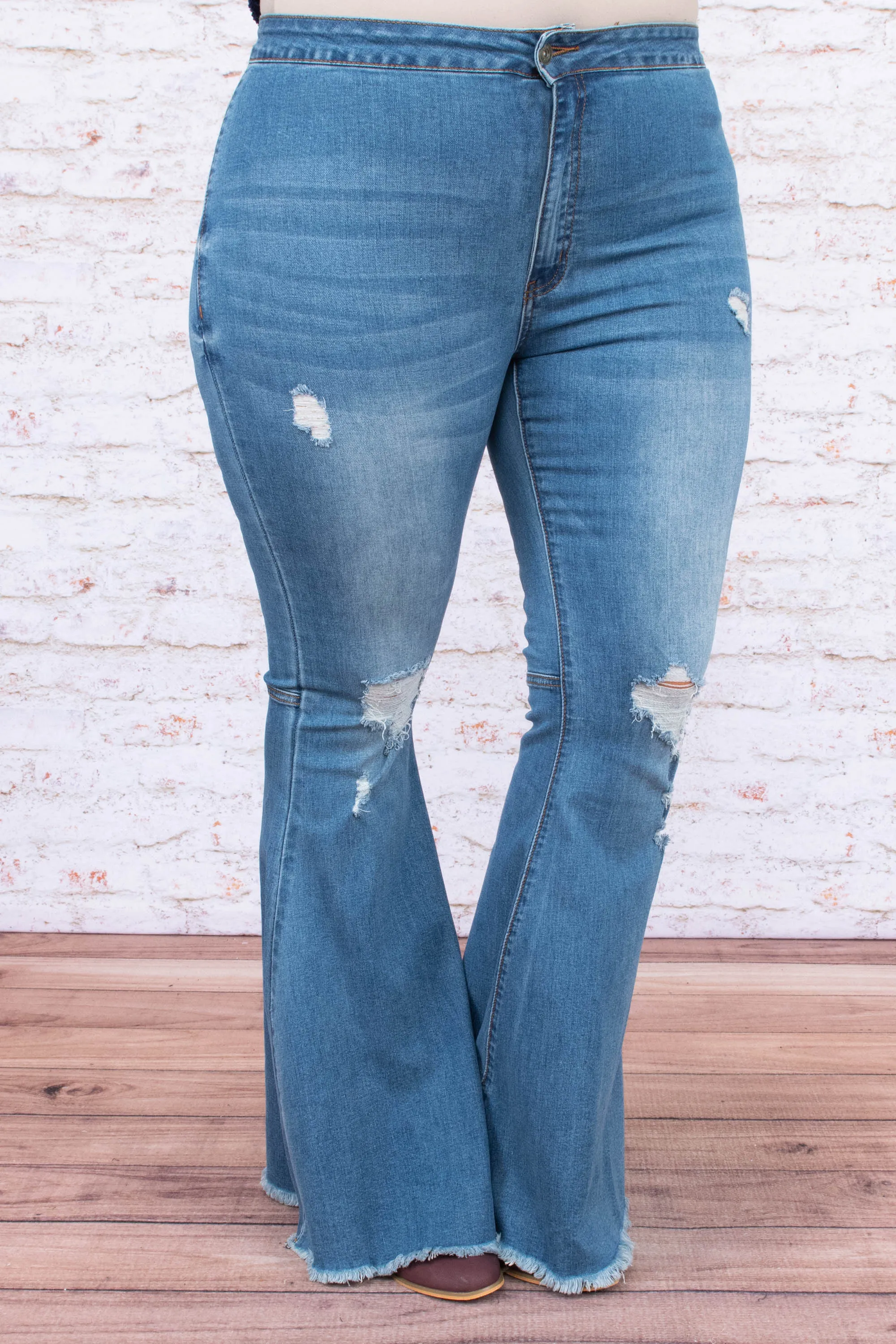 Flare To Dare Jeans, Medium Wash