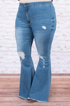 Flare To Dare Jeans, Medium Wash