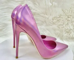 Flora Metallic Pointed Toe Heels