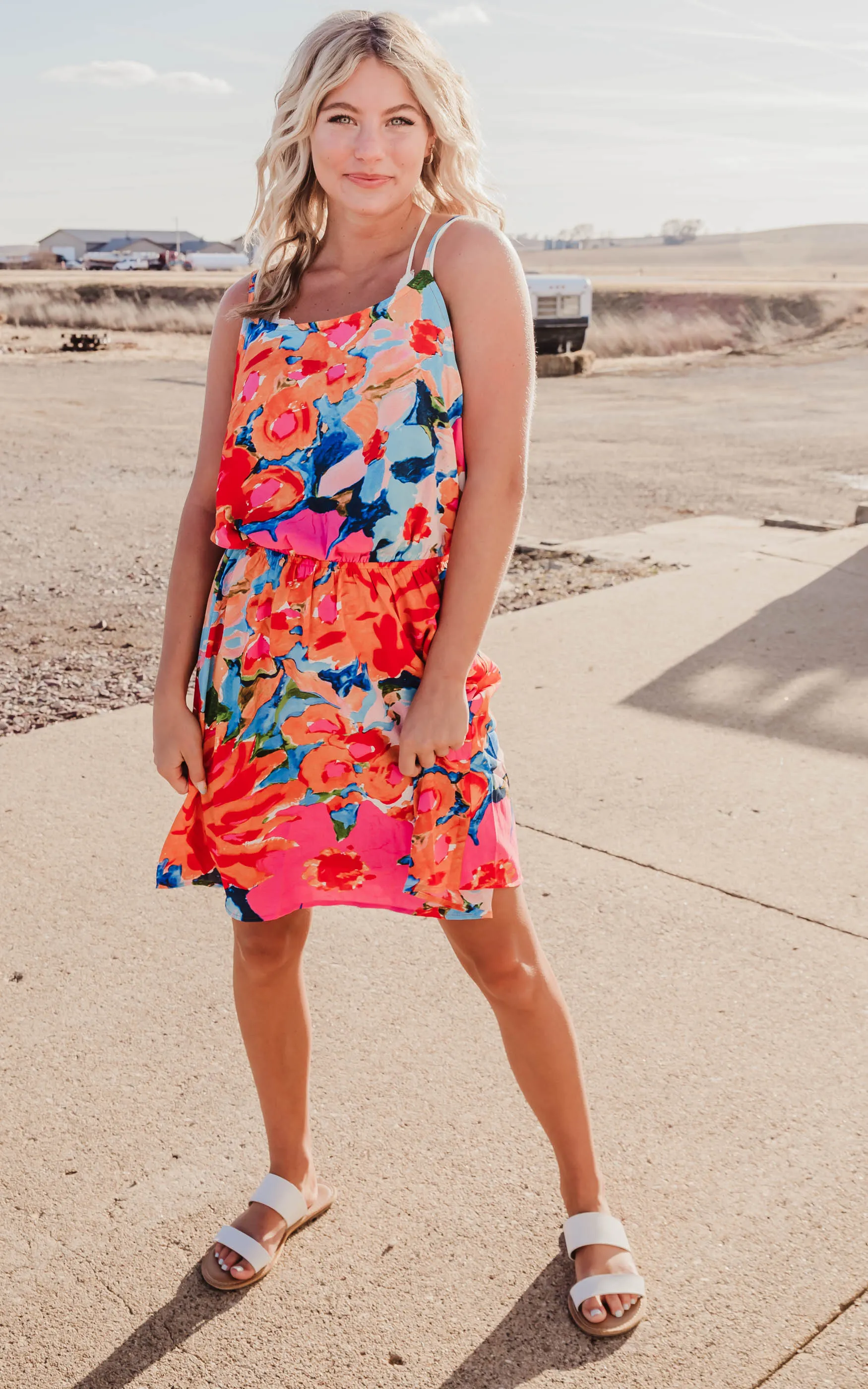 Floral Watercolor Dress
