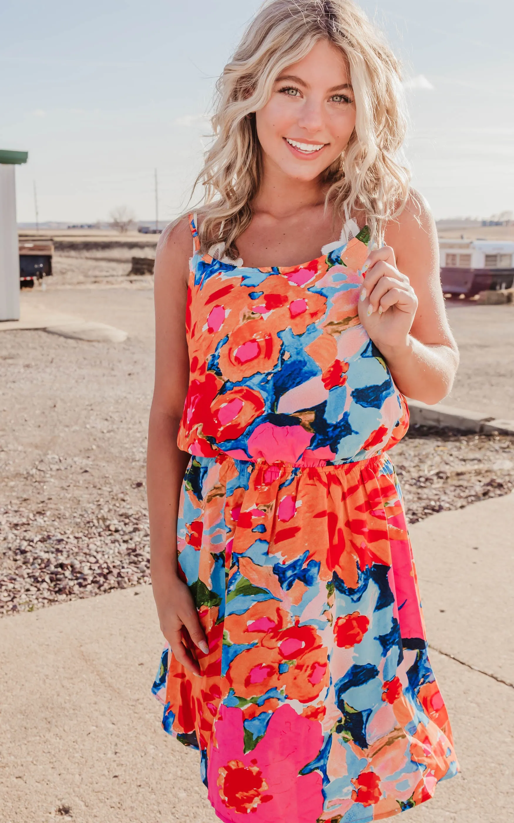 Floral Watercolor Dress