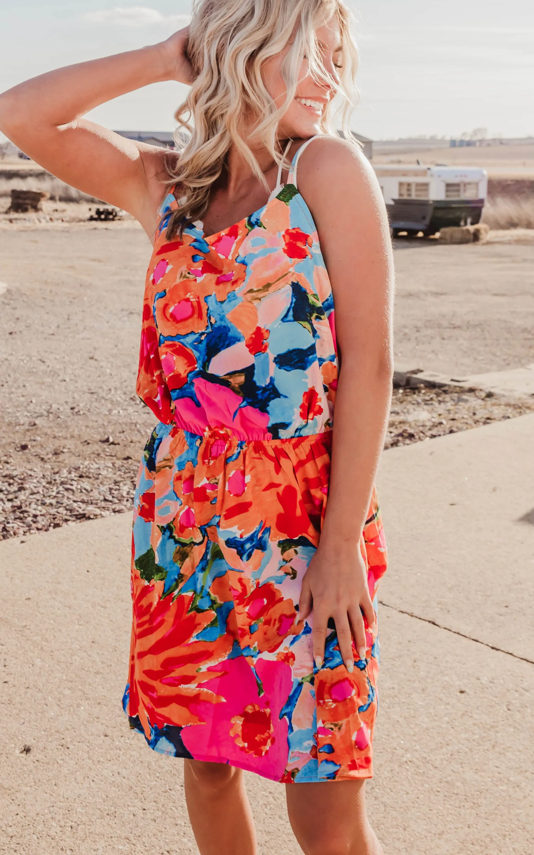Floral Watercolor Dress
