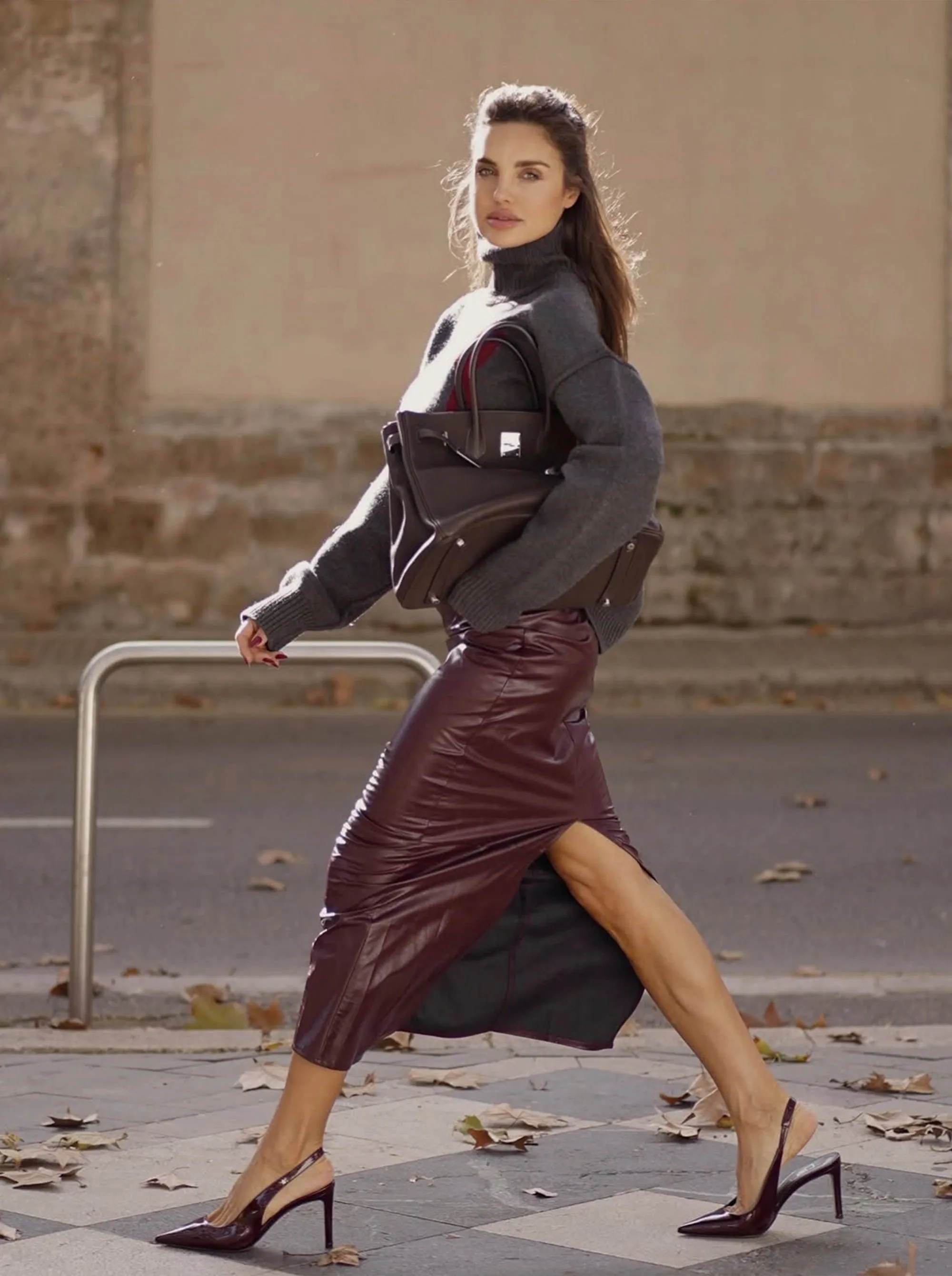 FORCE BURGUNDY PATENT PUMPS