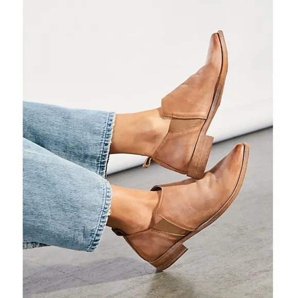 Free People Brown Leather Shoeboot