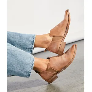 Free People Brown Leather Shoeboot