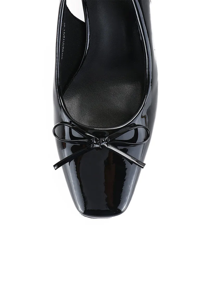Freya Slingback Pumps With Bow (Black)