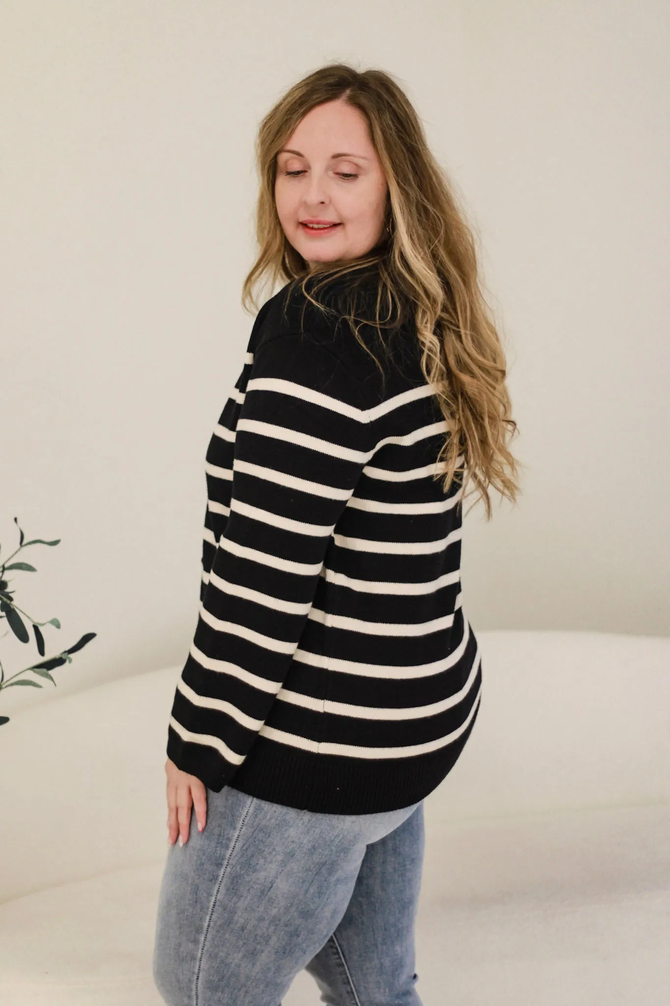 Good Feelings Striped Knit Sweater