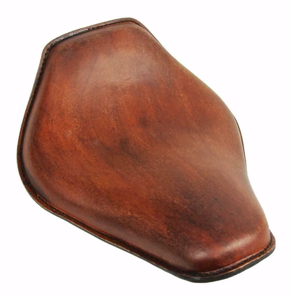 Harley Sportster Spring Seat 10x13 Snub Nose Brown Distressed Chopper Made n USA