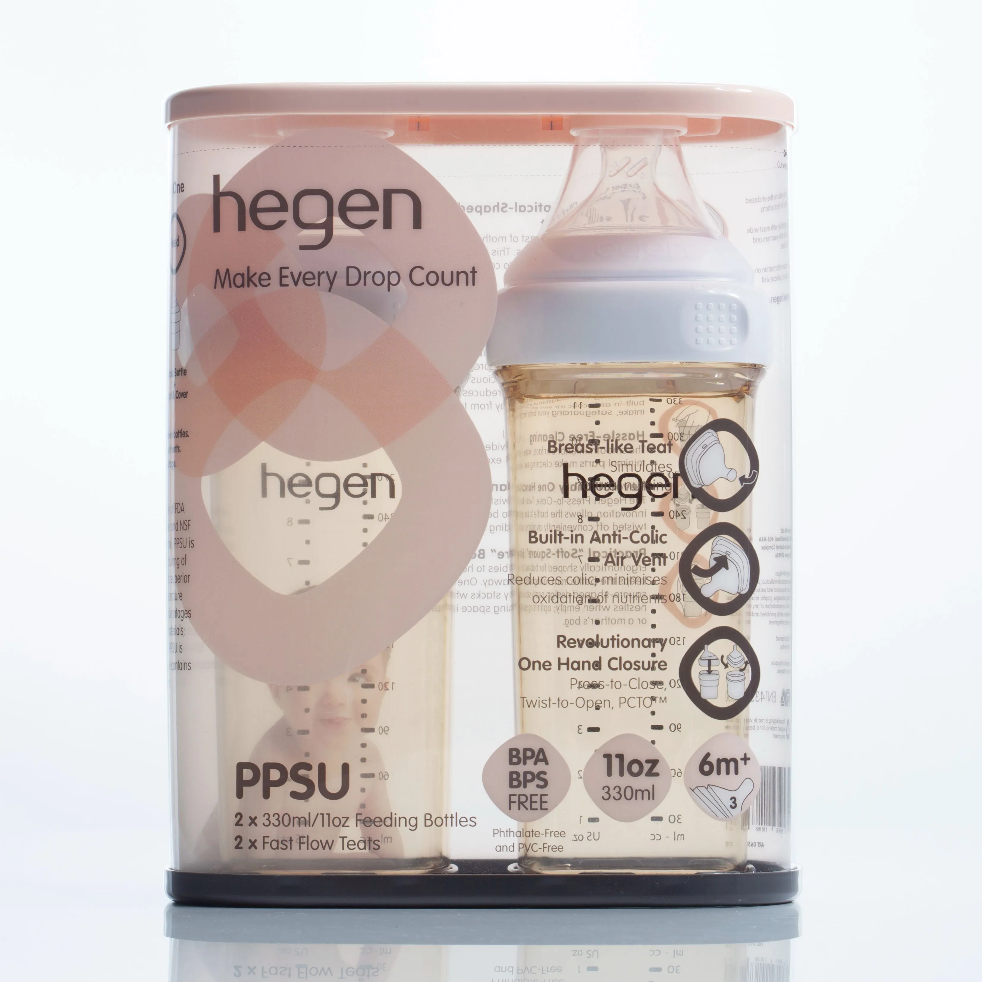 Hegen PCTO 330ml Feeding Bottle PPSU (2-Pack)