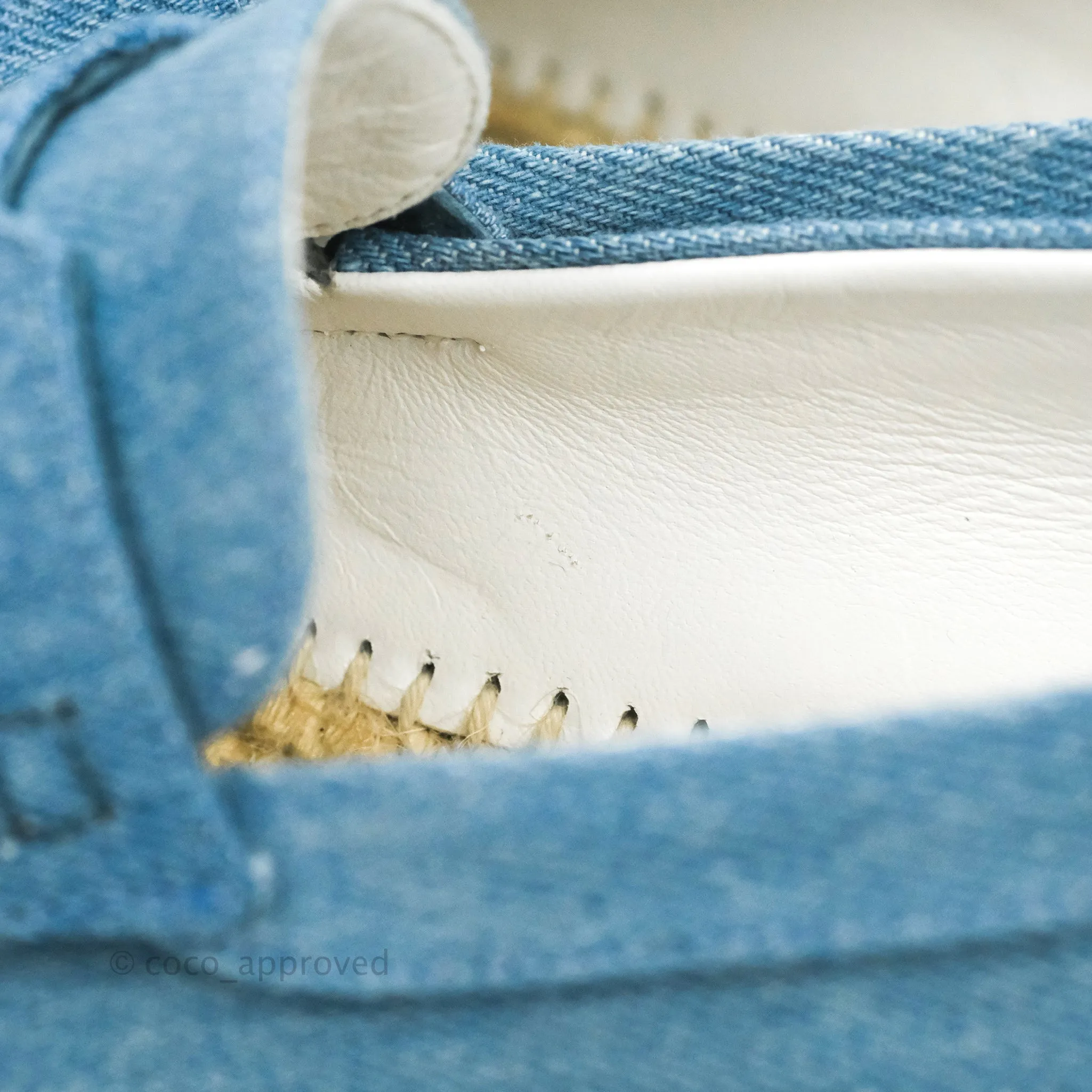 Hermes Denim Canvas Trip Espadrilles Bleu Clair Size 36