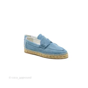 Hermes Denim Canvas Trip Espadrilles Bleu Clair Size 36