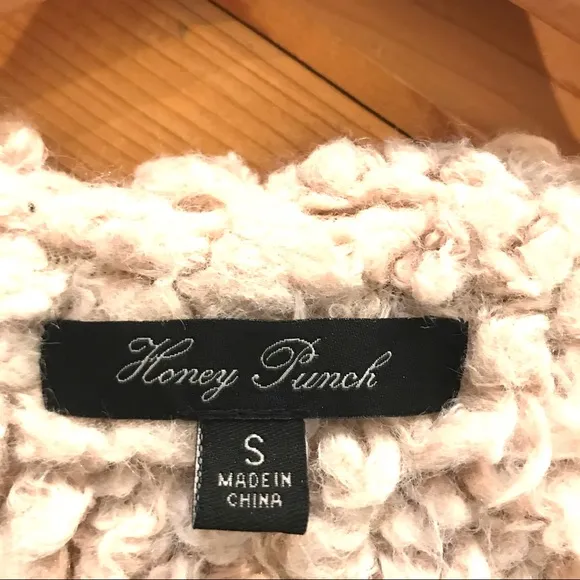 Honey Punch Blush Faux Fur Jacket (Sm)