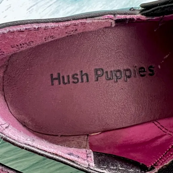 HUSH PUPPIES LEATHER Wedge Booties Womens 7.5