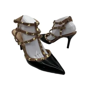 Jessica Simpson Dameera Black Tan Embellished Pointed Toe Pumps Size 11 Women’s