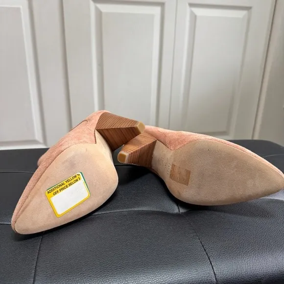Joie | Neutral Pink Suede Leather Ankle Chelsea Booties Modern Victorian Office