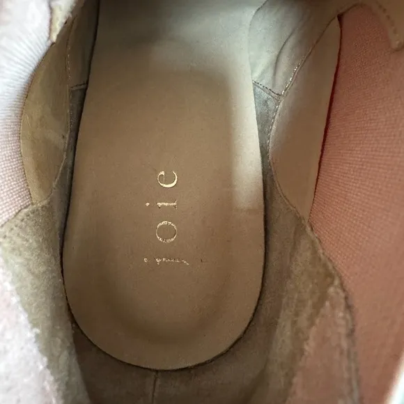 Joie | Neutral Pink Suede Leather Ankle Chelsea Booties Modern Victorian Office