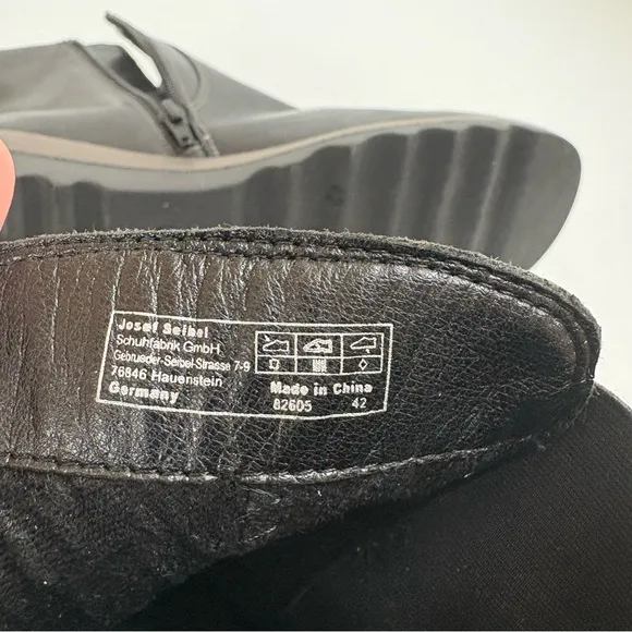 Josef Seibel German Chelsea Black Ankle Boots Booties Wedge Lina Women’s 42 11