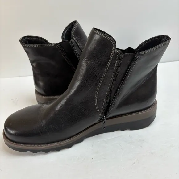 Josef Seibel German Chelsea Black Ankle Boots Booties Wedge Lina Women’s 42 11