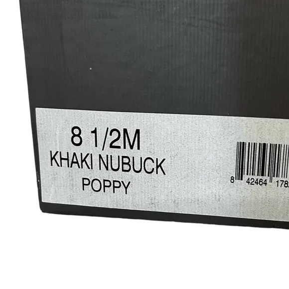 J/SLIDES Poppy Ankle Boot Waterproof Nubuck Khaki Fur Lined Size 8.5 New In Box