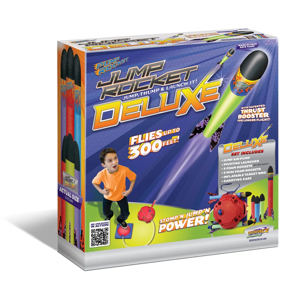Jump Rocket Deluxe Set with 3 JR   3 Mini Soft Foam Rockets