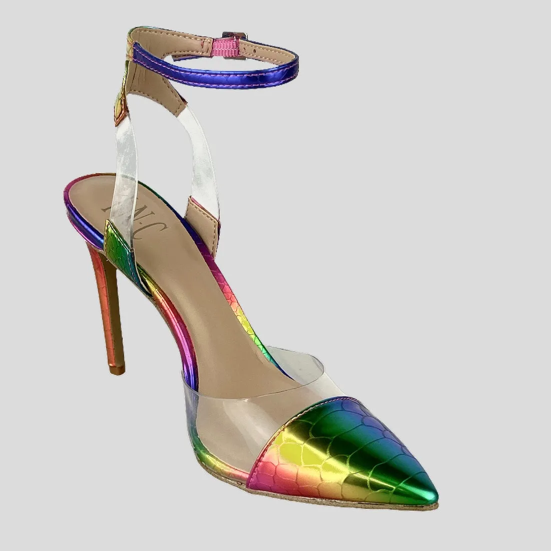 KAIJA Women's Pointed Toe Stiletto Heel Evening Pumps