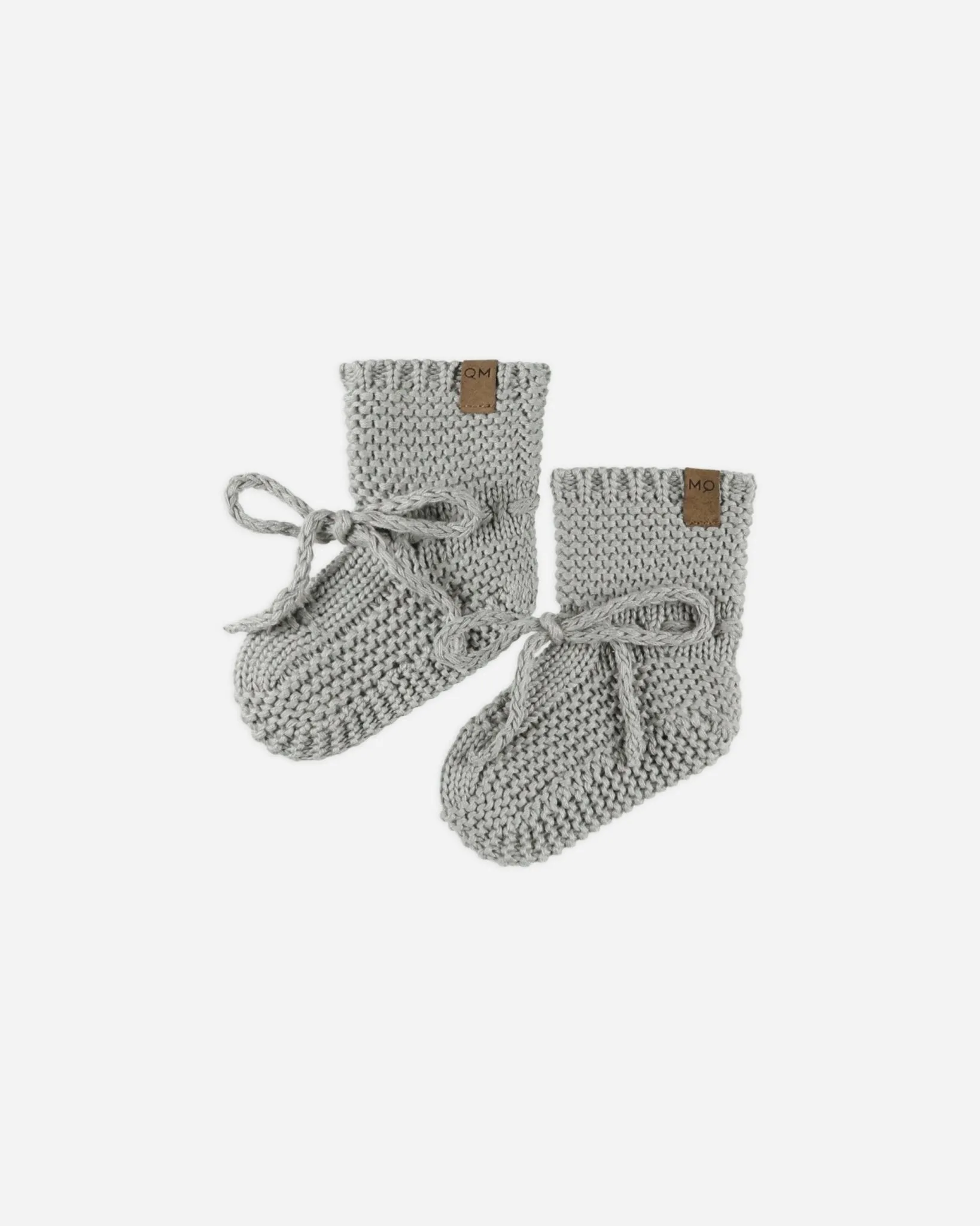 Knit Booties || Dusty Blue