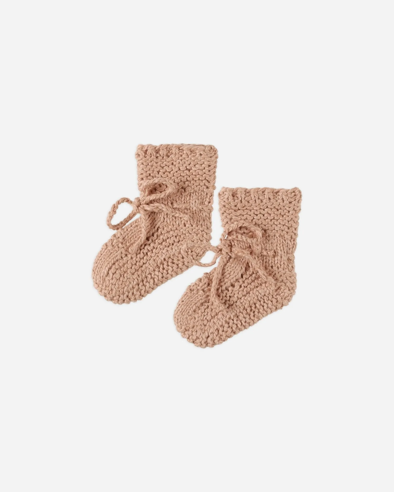 Knit Booties || Heathered Rose