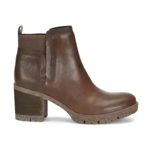 [Korks] Dark Brown Elsie Ankle Boots Round Toe Chunky Heel Lug Sole Booties 8.5