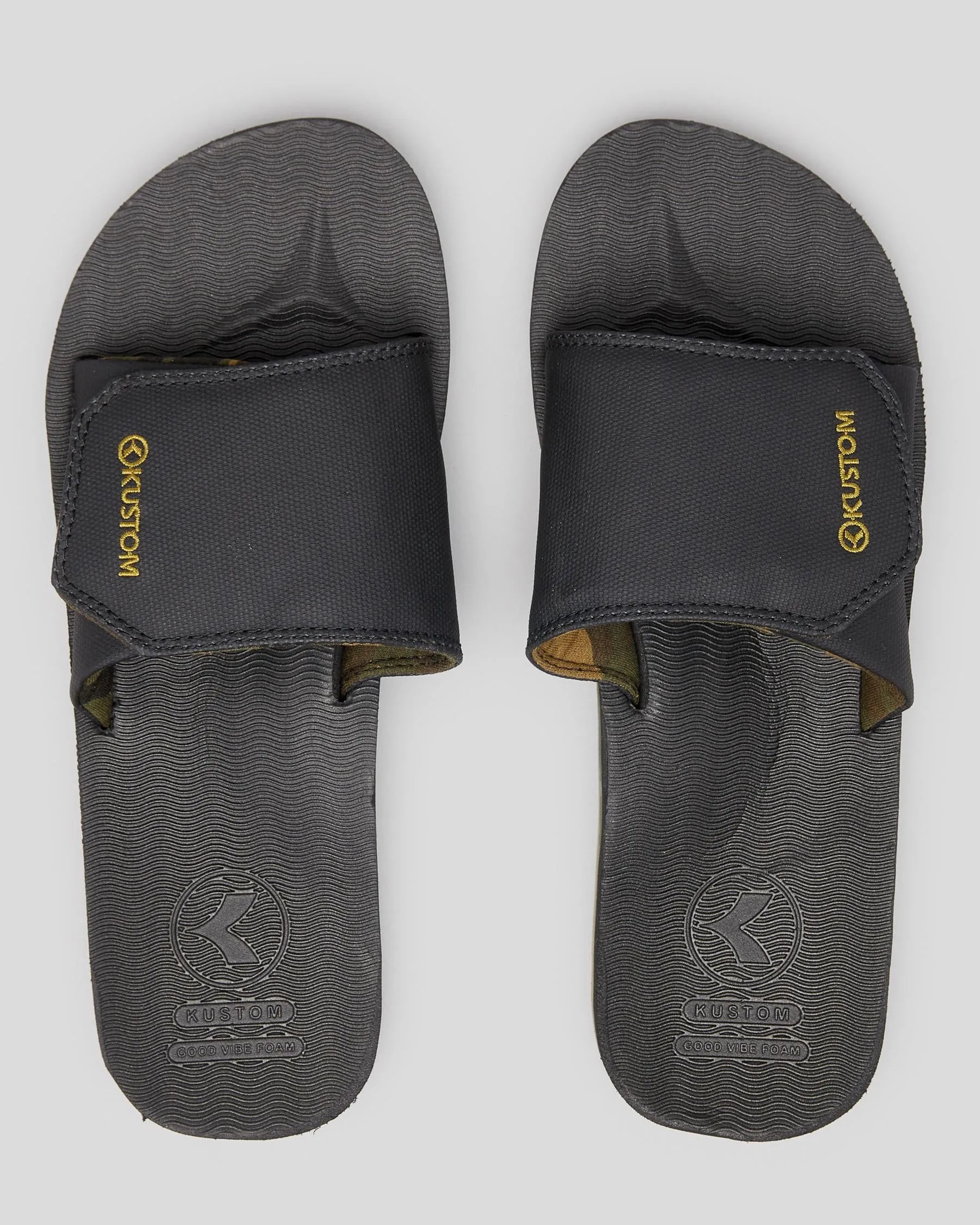 Kustom Burleigh Slides - Black Camo 2