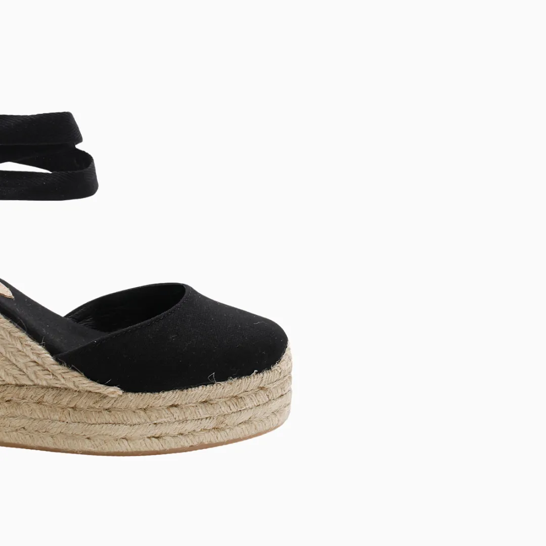 la tribe x caitlin crisp high wedge esperdrille black